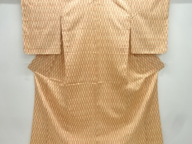 JAPANESE KIMONO / ANTIQUE HITOE OMESHI KIMONO / TAISHO ROMAN STYLE / WOVEN ABSTRACT STRIPE